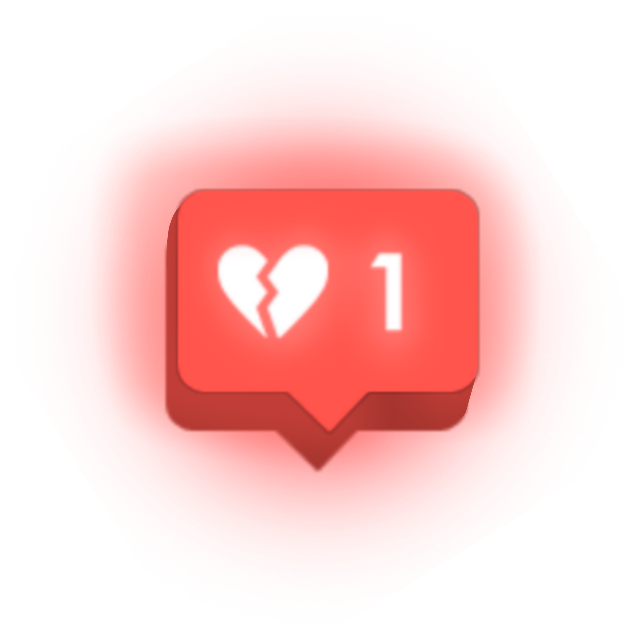 Broken Heart Notification Icon PNG Image