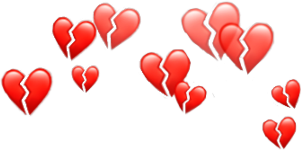 Broken Hearts Pattern PNG Image