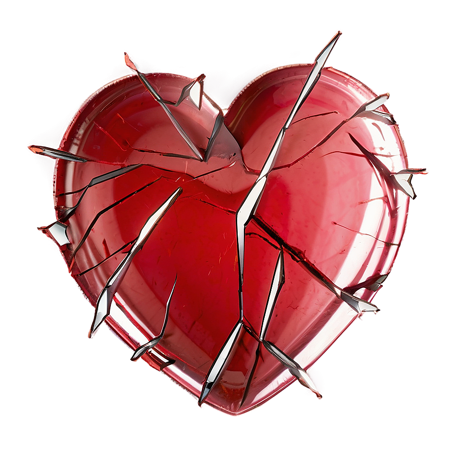 Broken Love Heart Png Cvv PNG Image