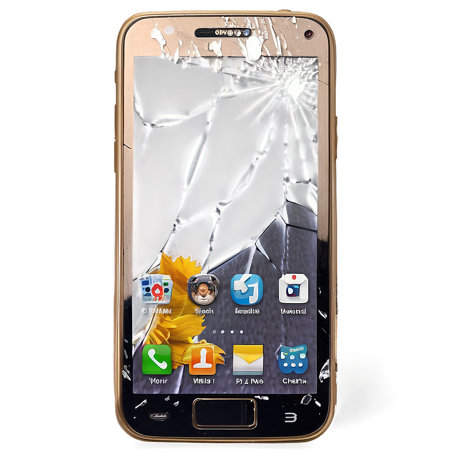 Broken Phone Screen Png 06242024 PNG Image