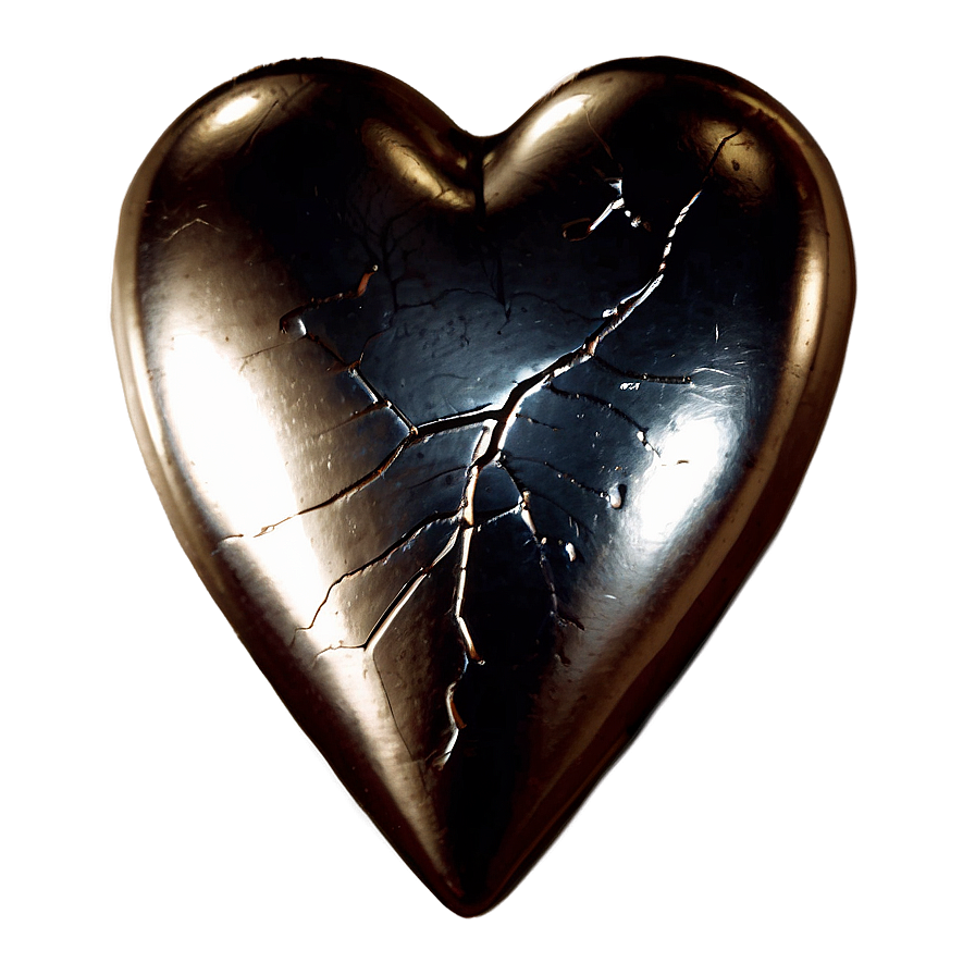 Broken Silver Heart Png Jxb PNG Image