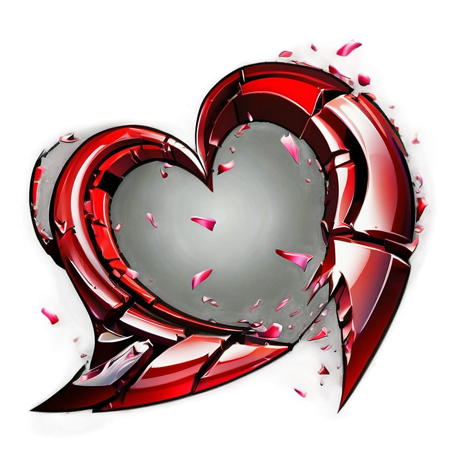 Broken Valentine Heart Png 2 PNG Image