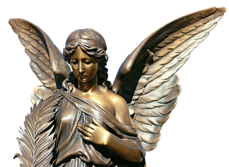 Bronze Angel Statue PNG Image