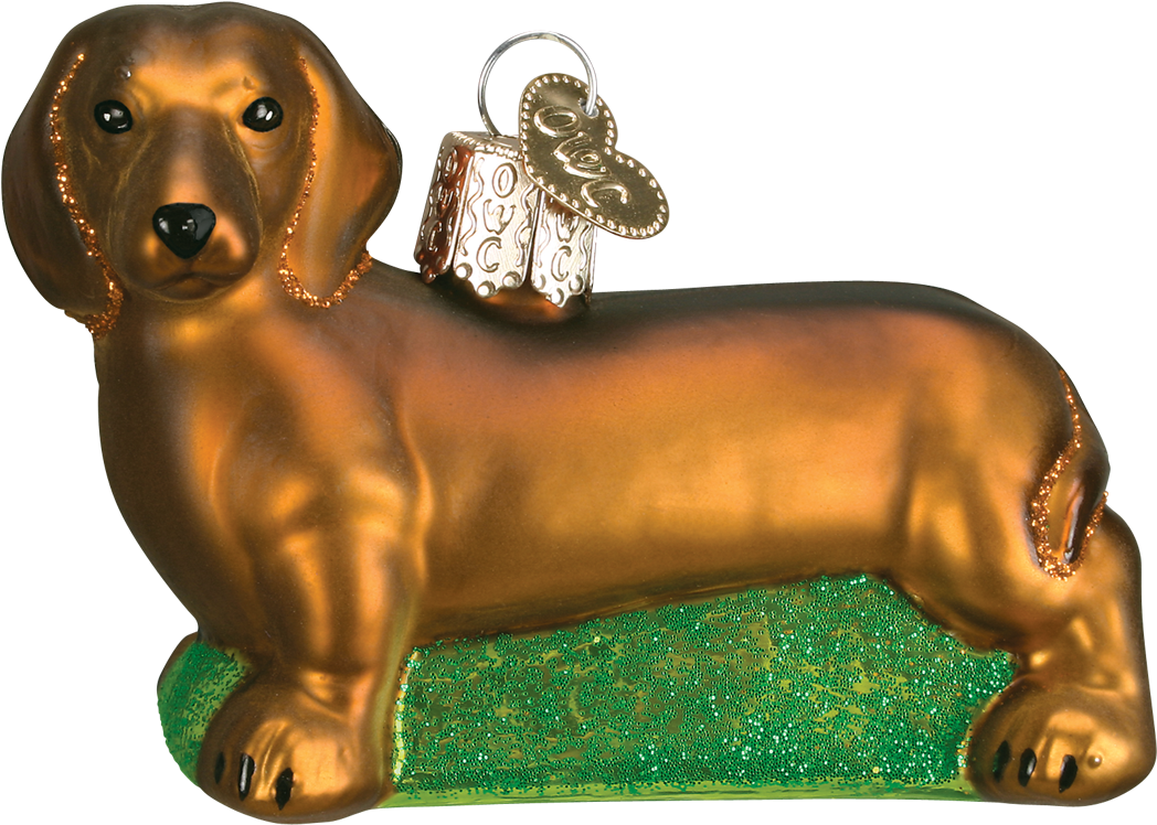 Bronze Dachshund Ornament PNG Image