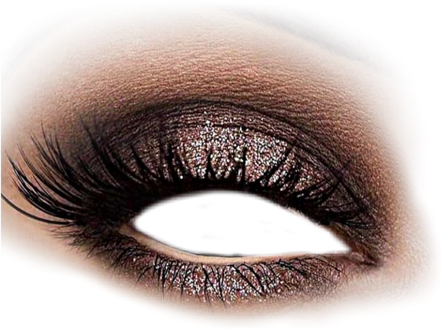 Bronze Smoky Eye Makeup PNG Image