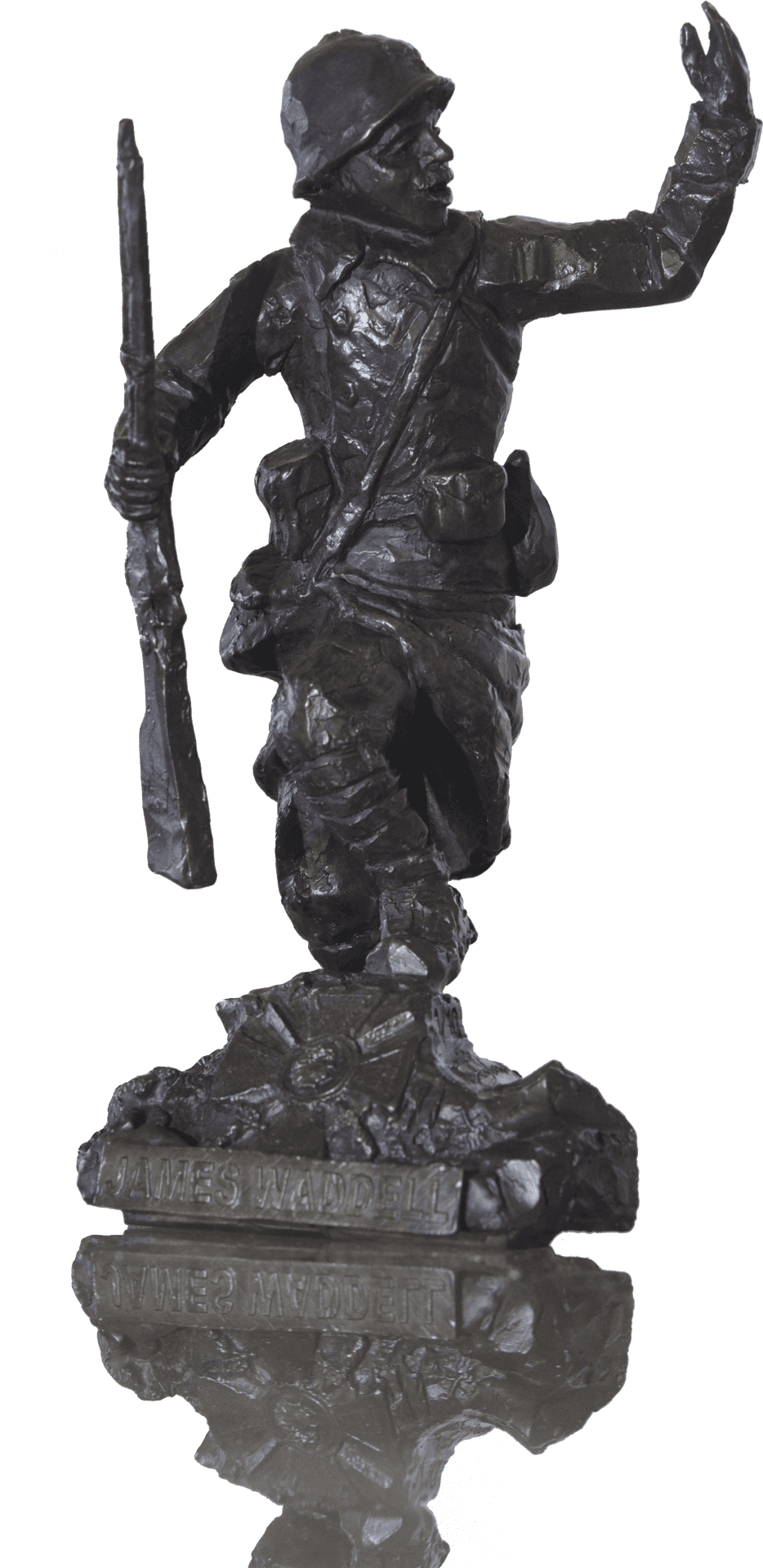 Bronze Soldier Sculpture PNG Image