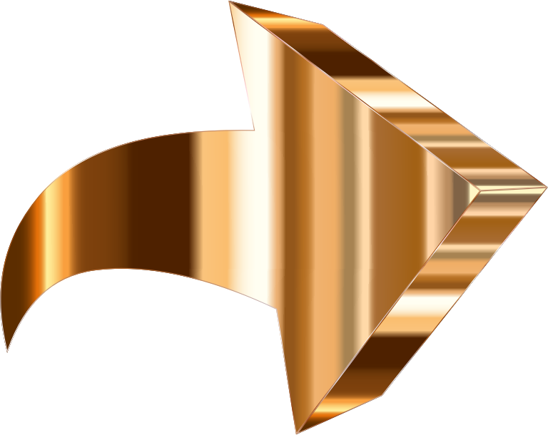 Bronze3 D Arrow Graphic PNG Image