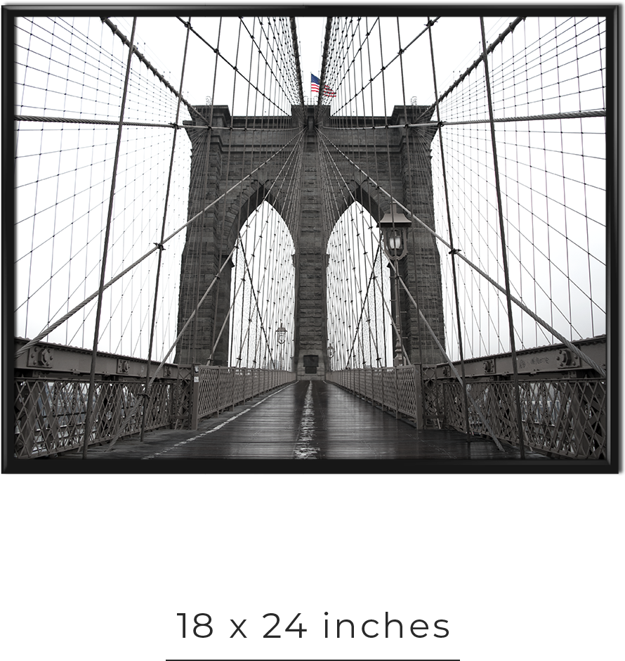 Brooklyn Bridge Blackand White PNG Image