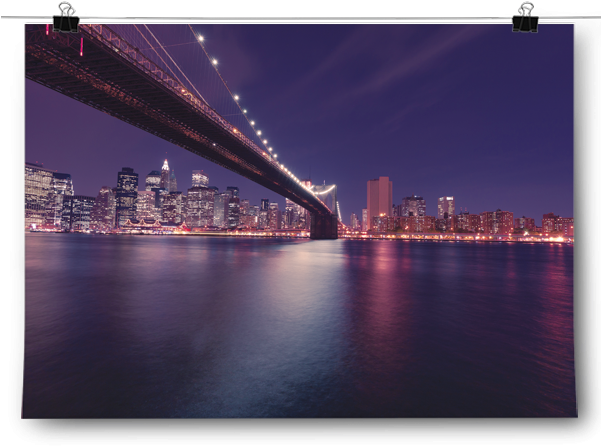 Brooklyn Bridge Night Skyline PNG Image