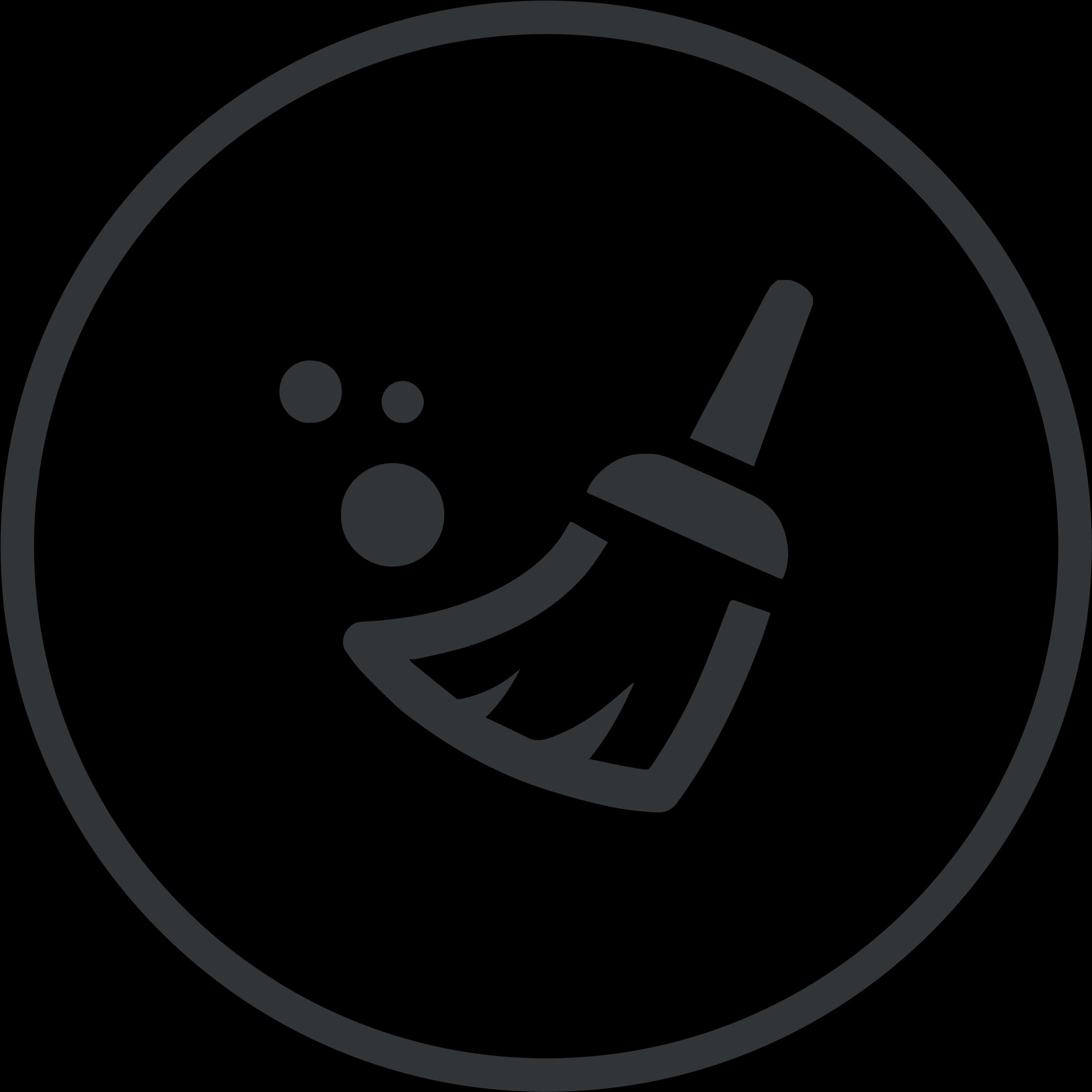 Broom Sweeping Icon PNG Image