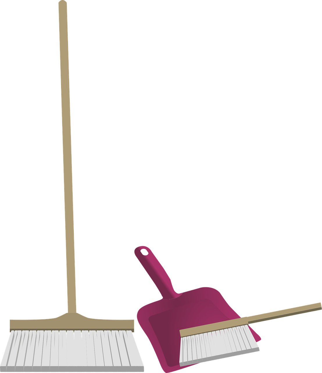 Broomand Dustpan Vector PNG Image