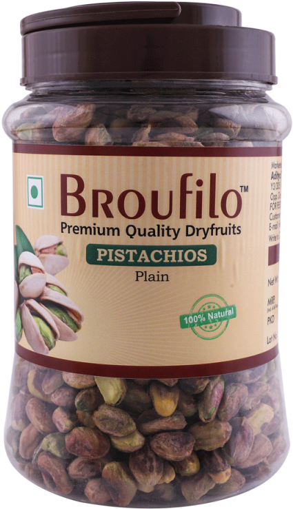 Broufilo Premium Quality Pistachios Jar PNG Image