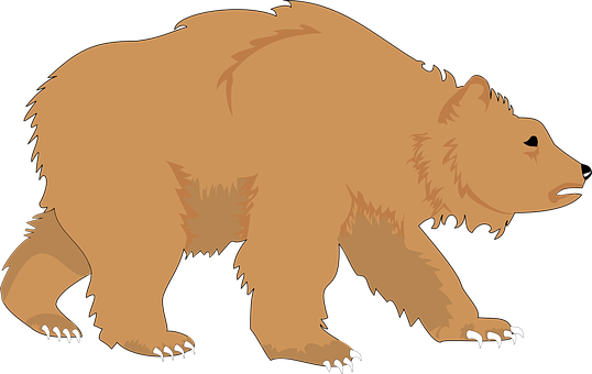 Brown Bear Silhouette PNG Image