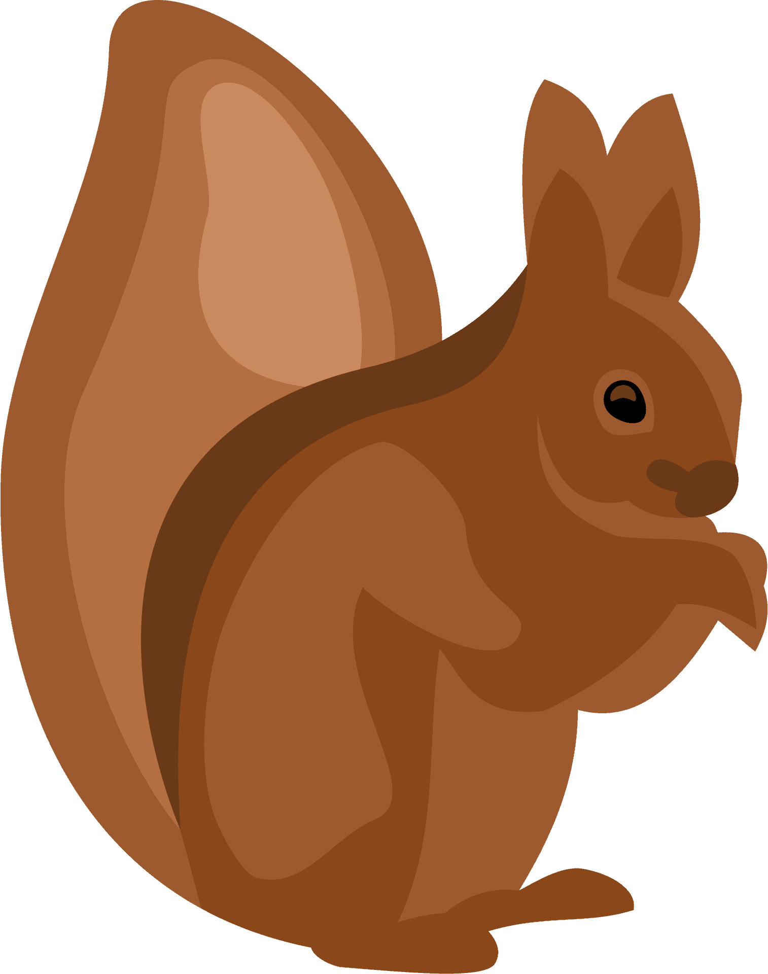 Brown Cartoon Squirrel PNG Image