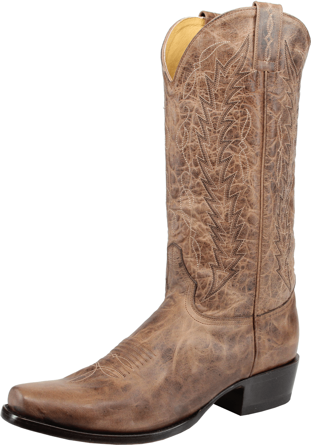 Brown Cowboy Boot Single PNG Image