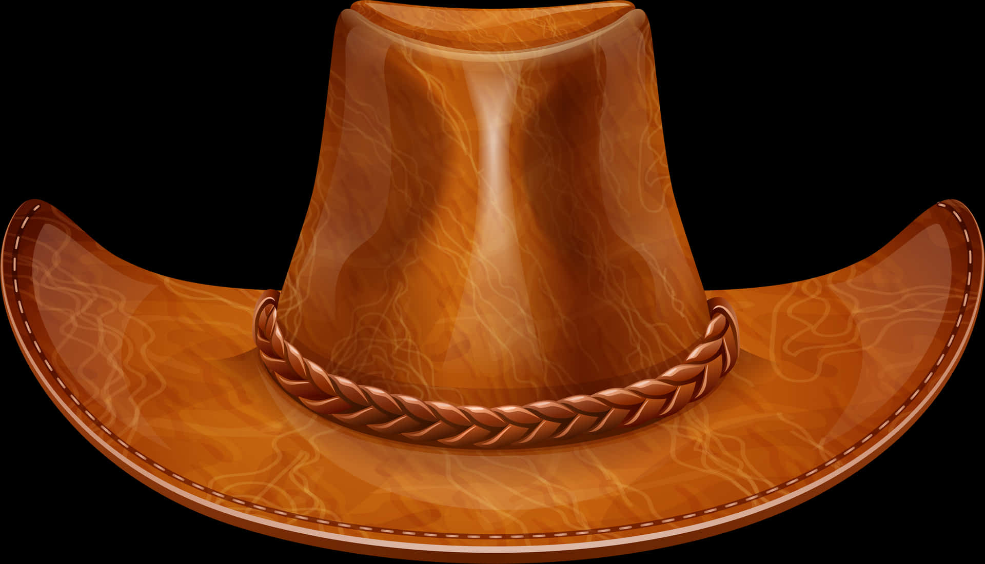 Brown Cowboy Hat Illustration PNG Image