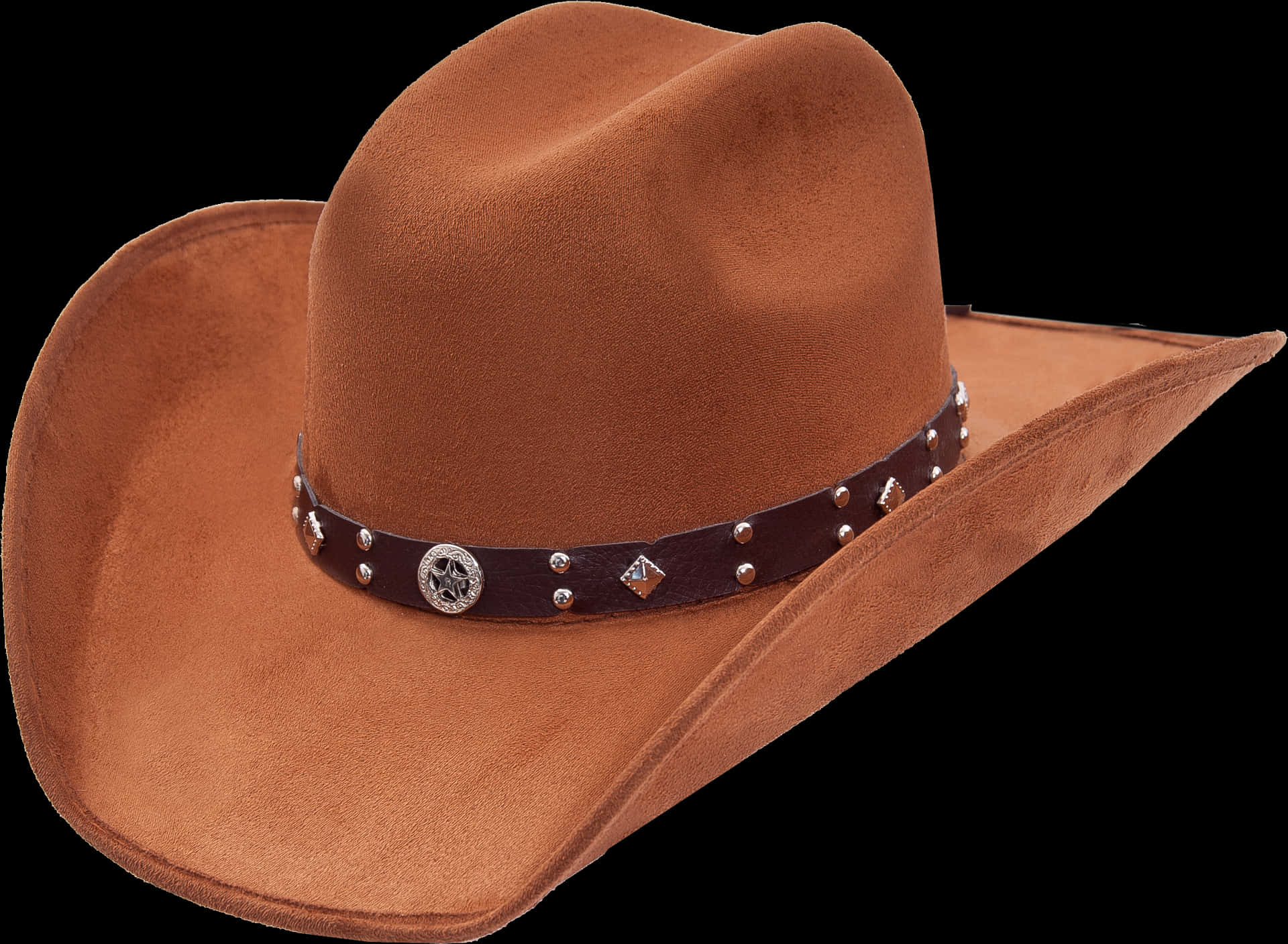 Brown Cowboy Hatwith Concho Band PNG Image