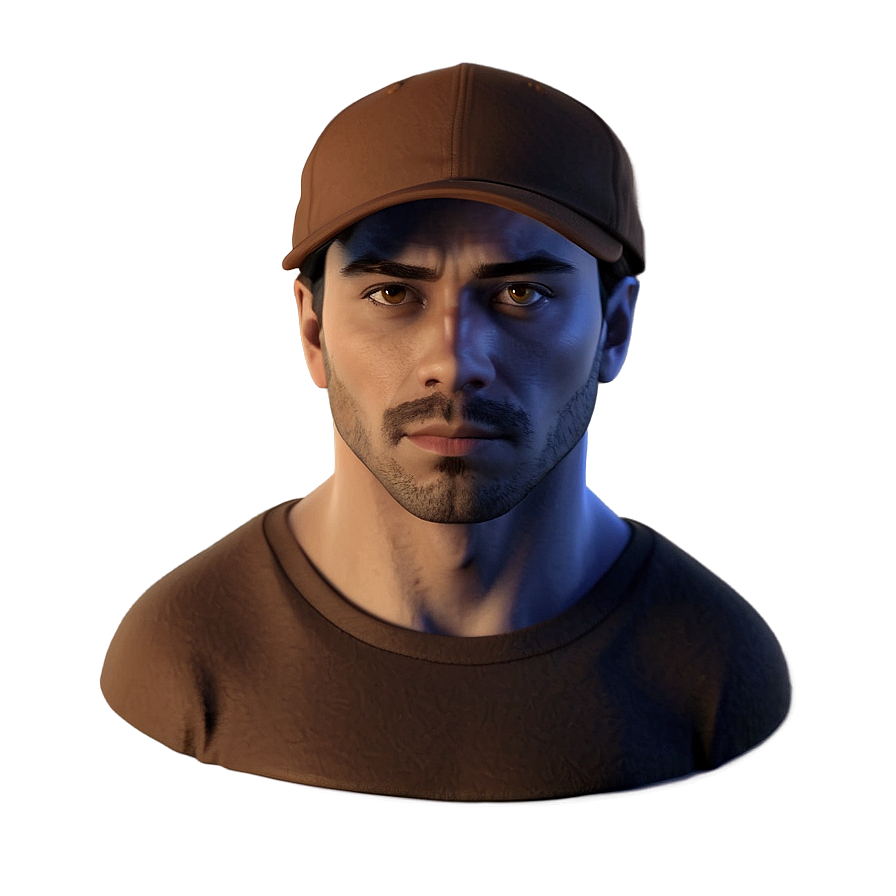 Brown Dad Cap Model Png 06272024 PNG Image