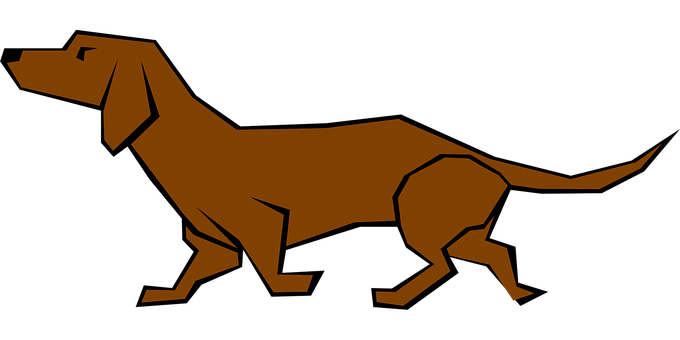 Brown Dog Silhouette PNG Image