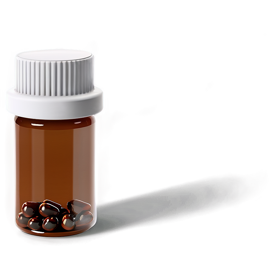 Brown Glass Pill Bottle Png 05252024 PNG Image