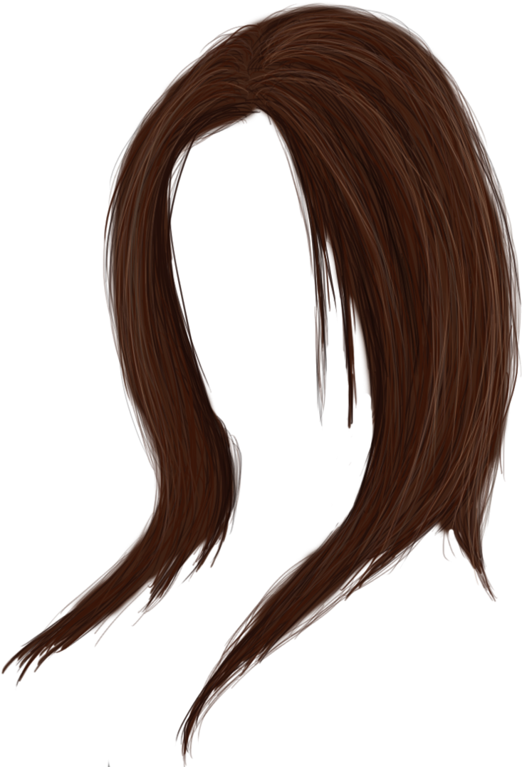 Brown Hair Swish Illustration PNG Image