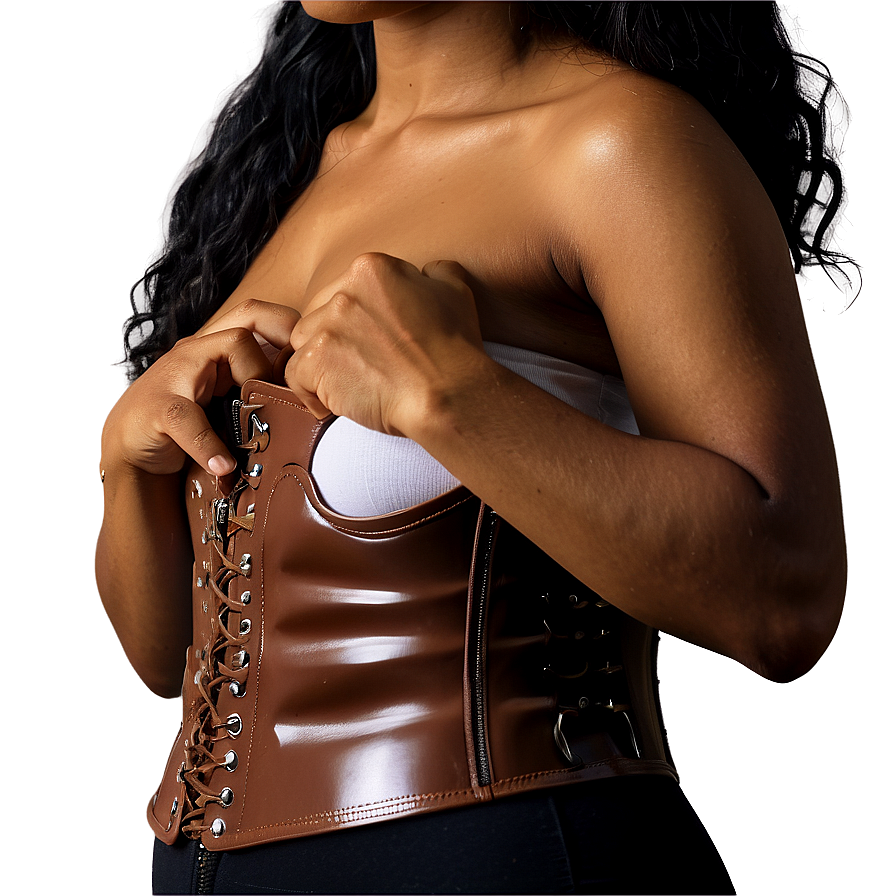 Brown Latex Waist Trainer Png 4 PNG Image