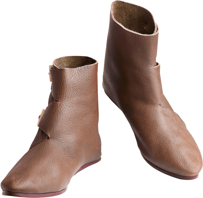 Brown Leather Ankle Boots PNG Image