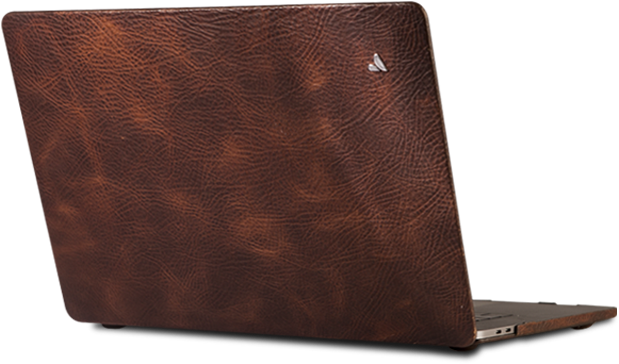 Brown Leather Covered Macbook PNG Image