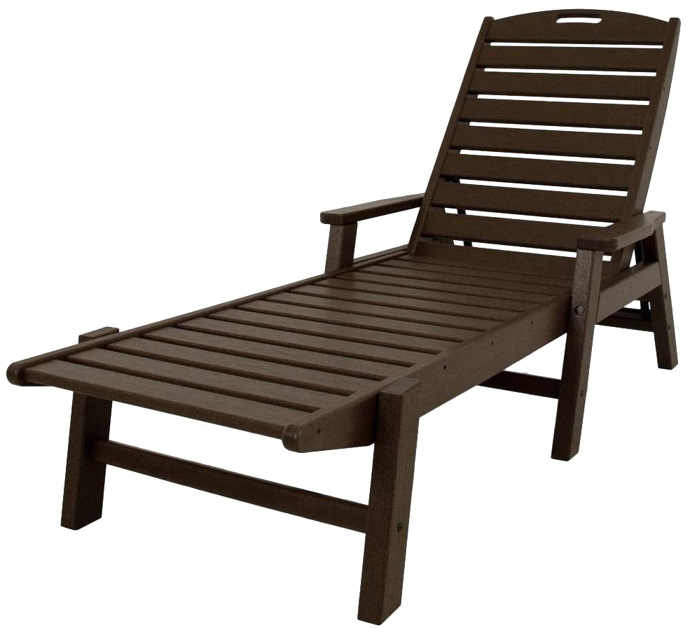 Brown Outdoor Chaise Lounge PNG Image