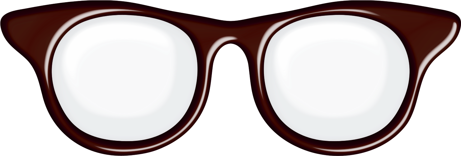 Brown Retro Eyeglasses Illustration PNG Image