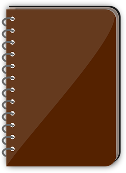 Brown Spiral Notebook Icon PNG Image