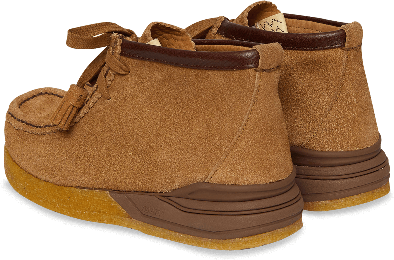 Brown Suede Hiking Boots PNG Image