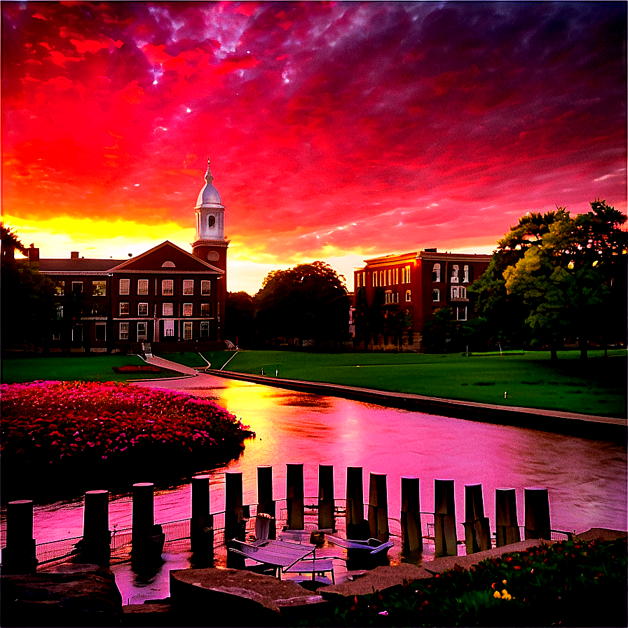 Brown University Campus Sunset Png 06252024 PNG Image