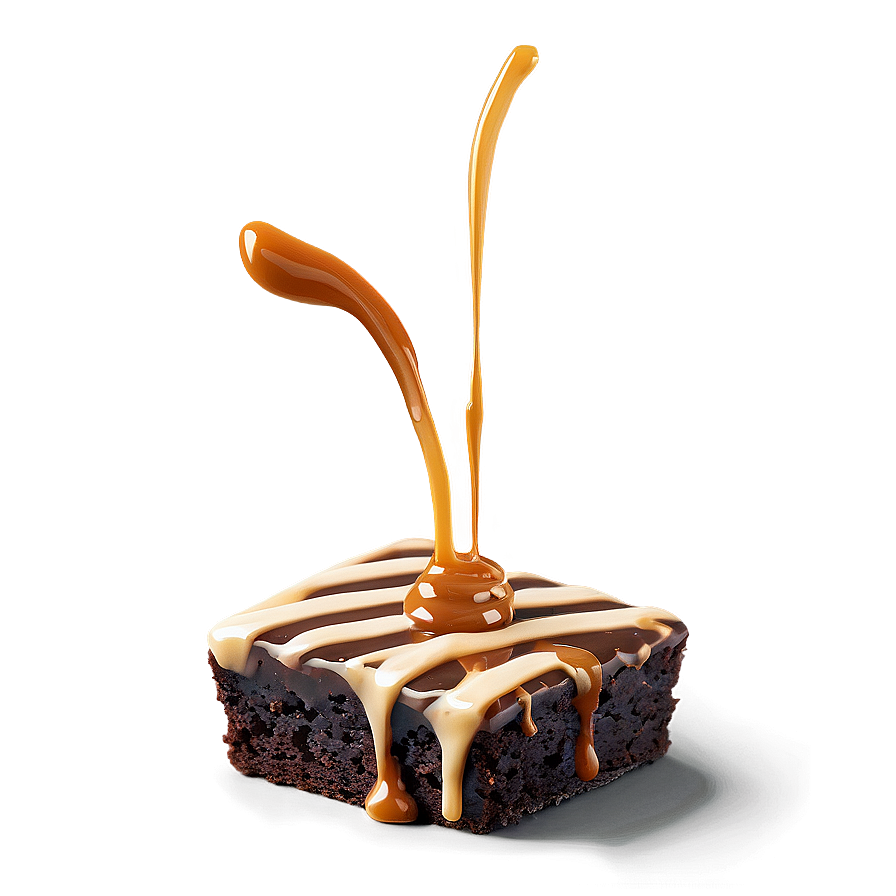 Brownie With Caramel Drizzle Png 67 PNG Image