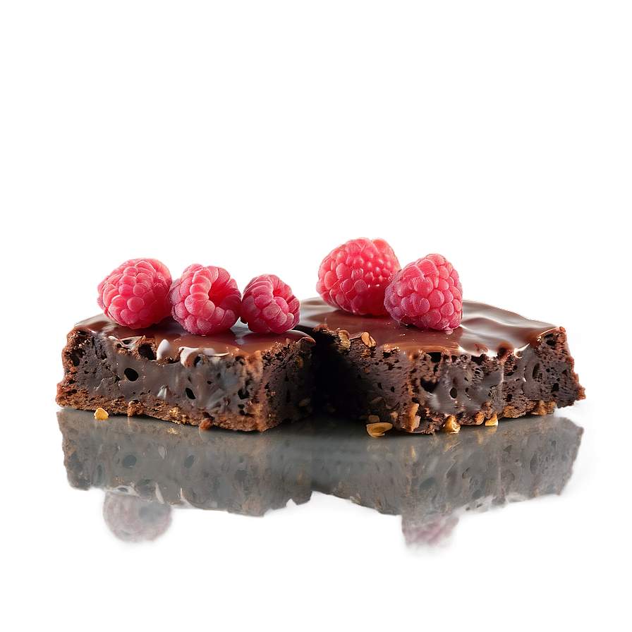 Brownies With Raspberries Png 06242024 PNG Image