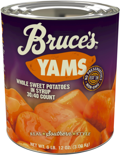 Bruces Yams Canned Sweet Potatoes PNG Image