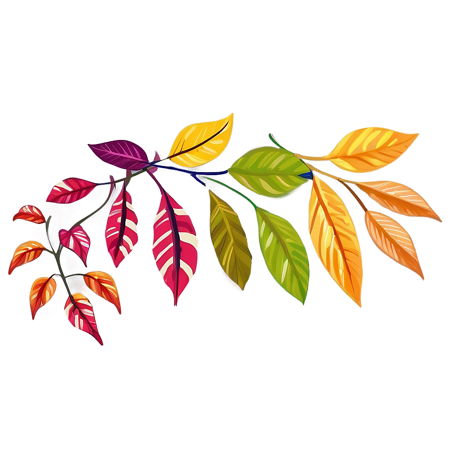 Brush Stroke Leaves Png Jlk PNG Image