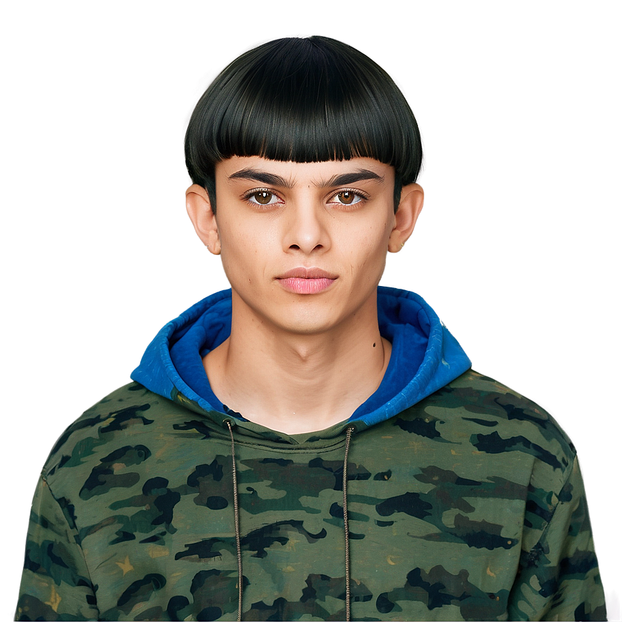 Brushed Forward Bowl Cut Png 29 PNG Image