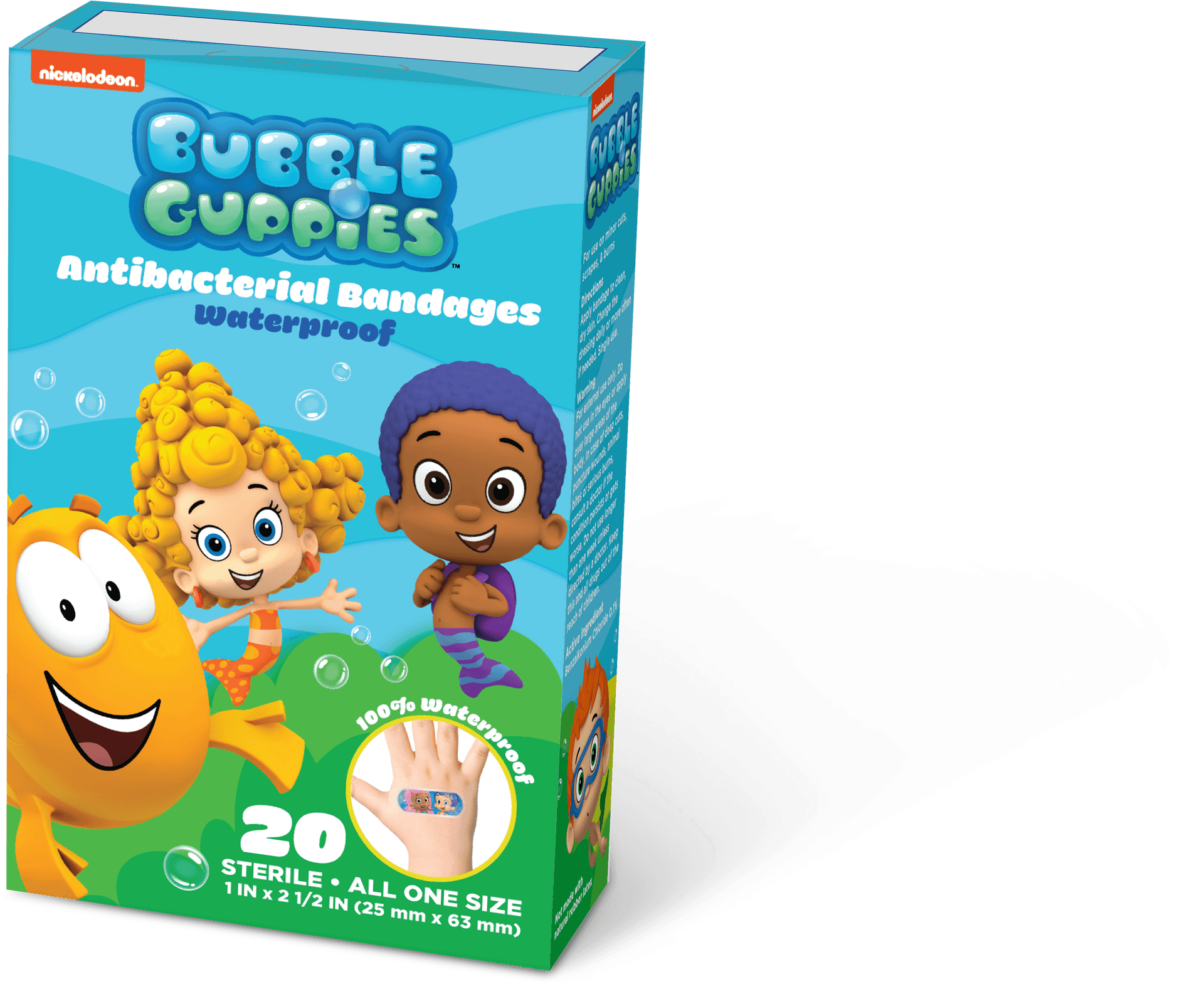 Bubble Guppies Antibacterial Bandages Packaging PNG Image