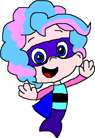 Bubble Guppies Character Waving PNG Image