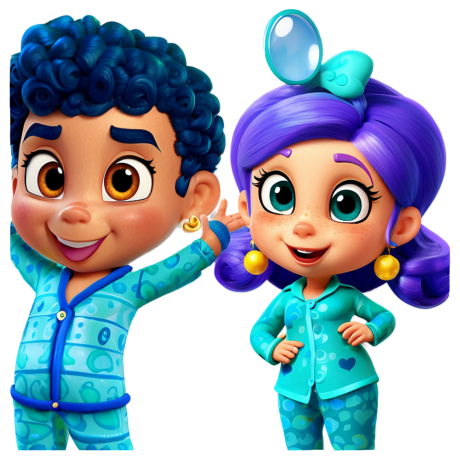 Bubble Guppies Pajama Party Png Aie8 PNG Image