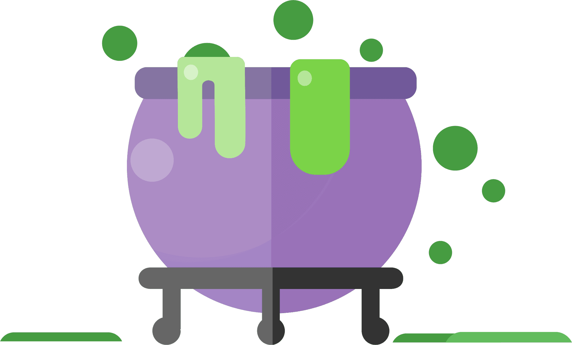 Bubbling Cauldron Vector PNG Image