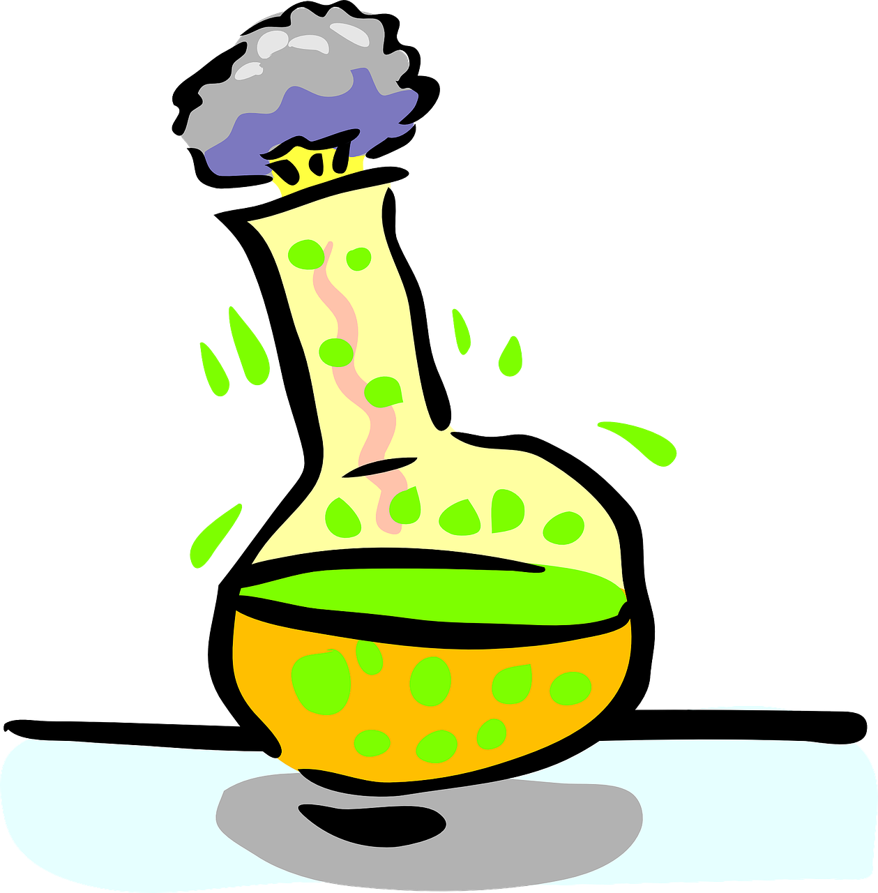 Bubbling Potion Flask PNG Image