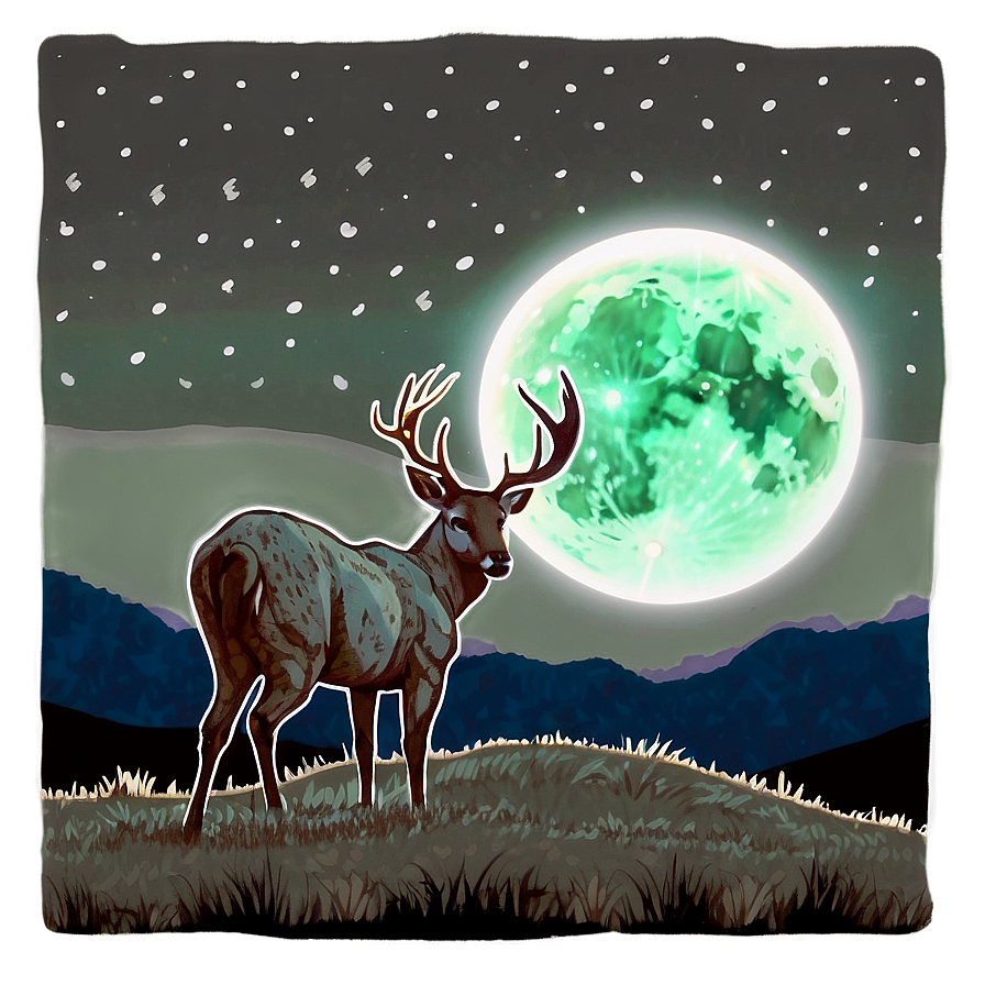 Buck And Moonlit Night Png Aje74 PNG Image