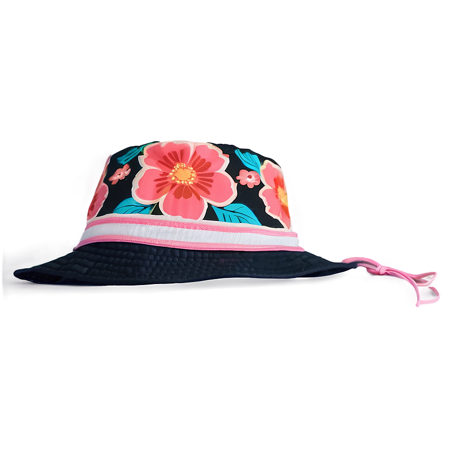 Bucket Hat With Flowers Png 05252024 PNG Image