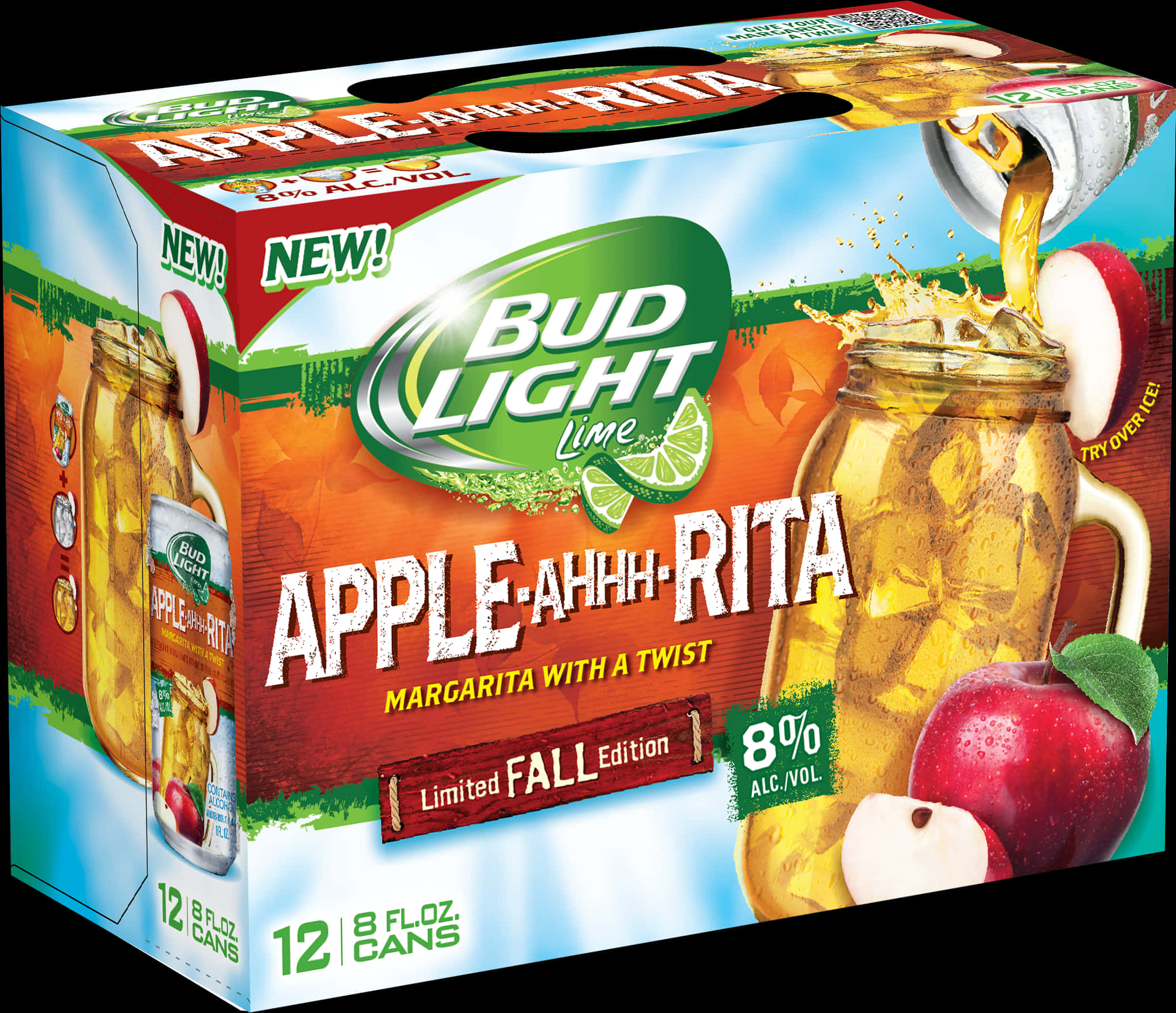 Bud Light Apple Ahhh Rita Fall Edition Packaging PNG Image