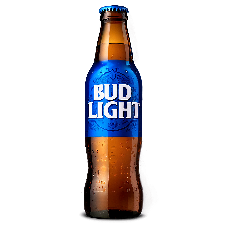 Bud Light Beer Bottle Mockup Png Yqt22 PNG Image