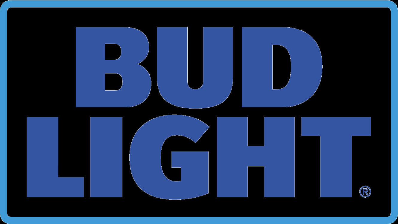 Bud Light Logo Blue Background PNG Image