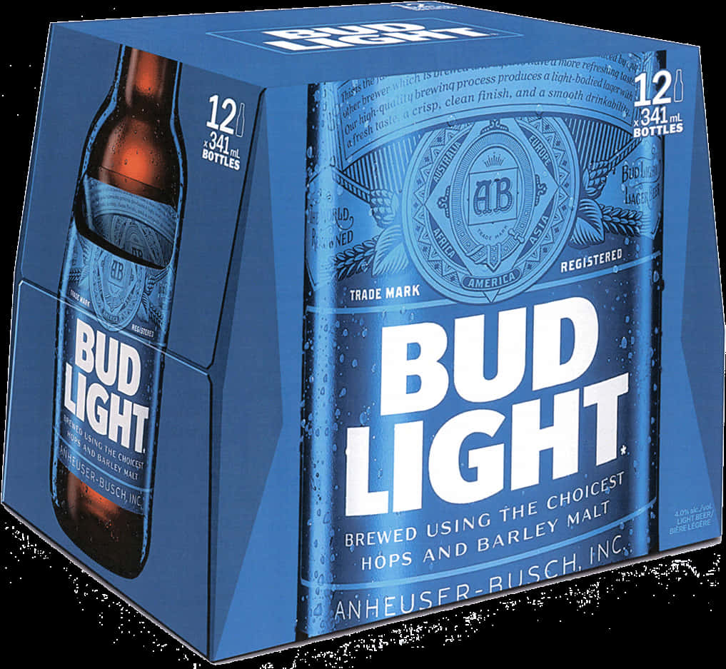 Bud Light12 Pack Bottles PNG Image