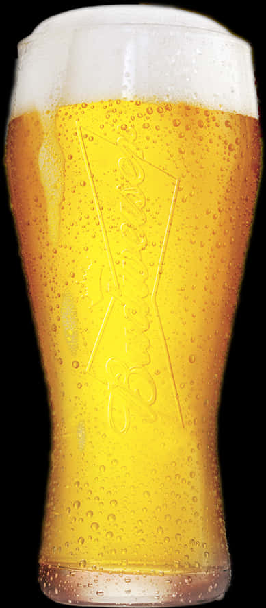 Budweiser Beer Glass Foamy Beverage PNG Image